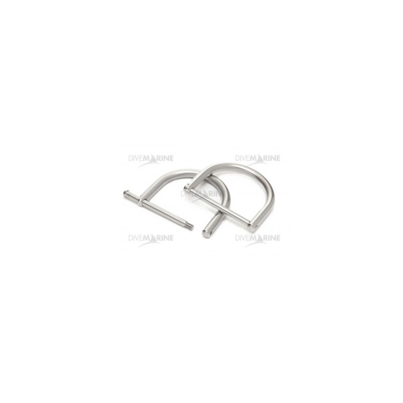Stainless steel D-ring 50mm, d. 7mm- detachable