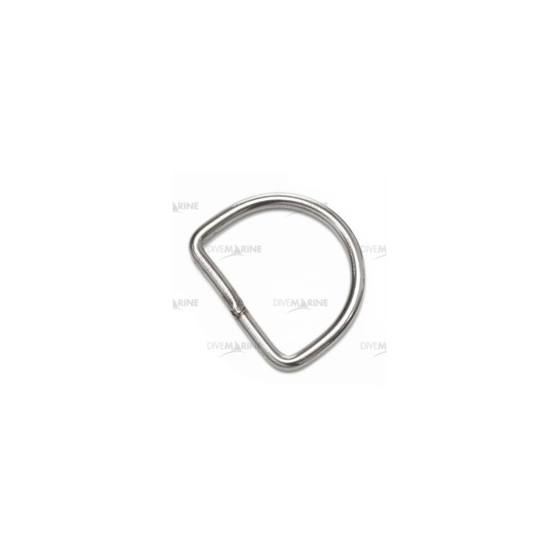 Stainless steel D-ring 50x40 mm, d. 5,5 mm