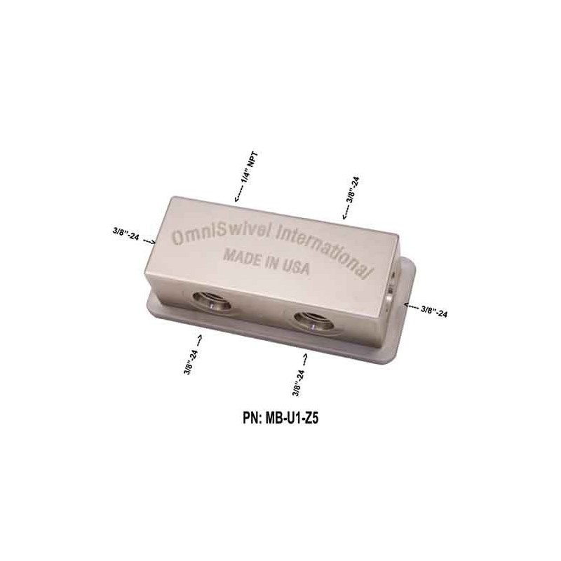 Manifold medium pr. 1 port NPT 1/4" , 5 ports 3/8"