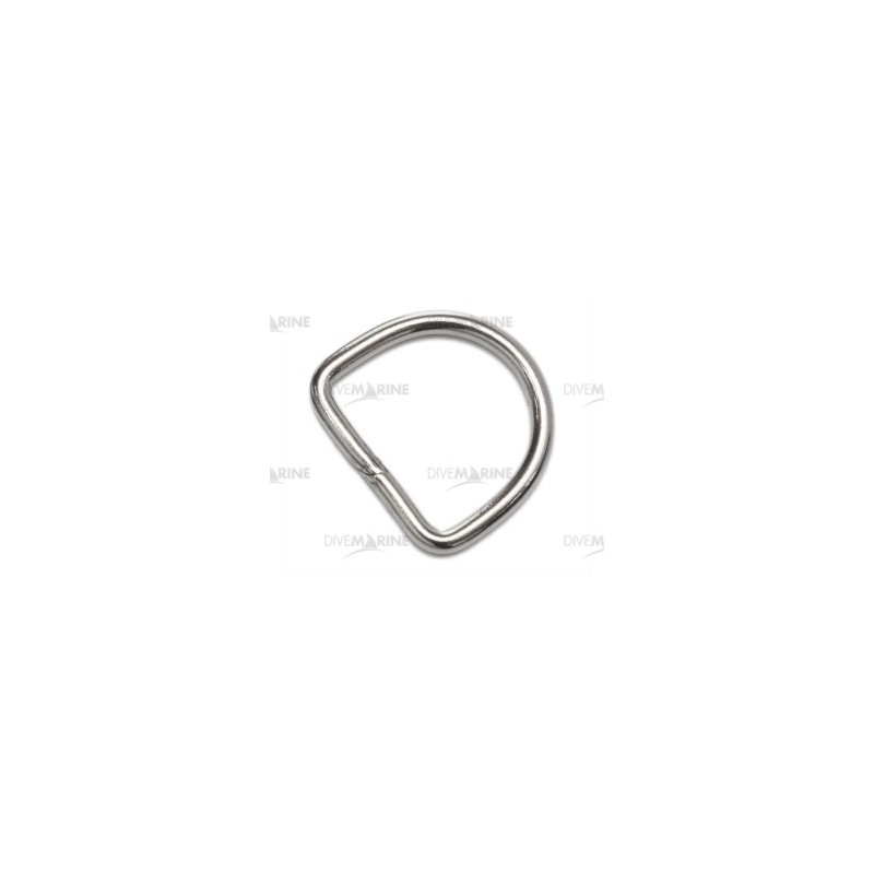 Stainless steel D-ring 40x35 mm, d. 5,5 mm