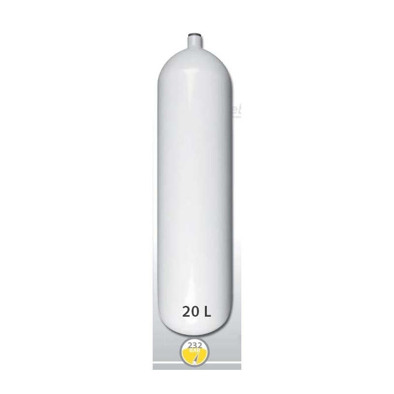 Botella de acero de 20 L de diámetro 204 mm 230 Bar