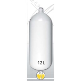Botella de acero 12 L diámetro 204 mm 230 Bar