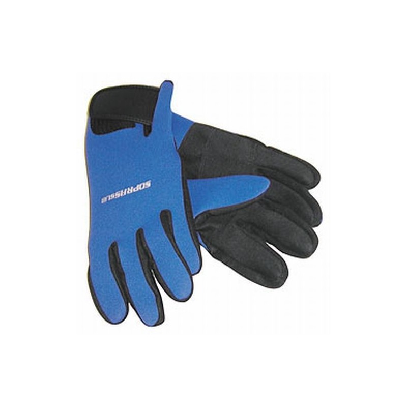 Guantes de 2 mm con palma de cuero sintético