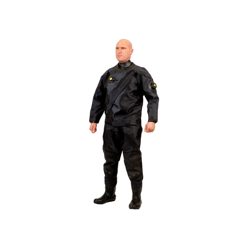 VTS NYLON dry suit - front zip with latex hood