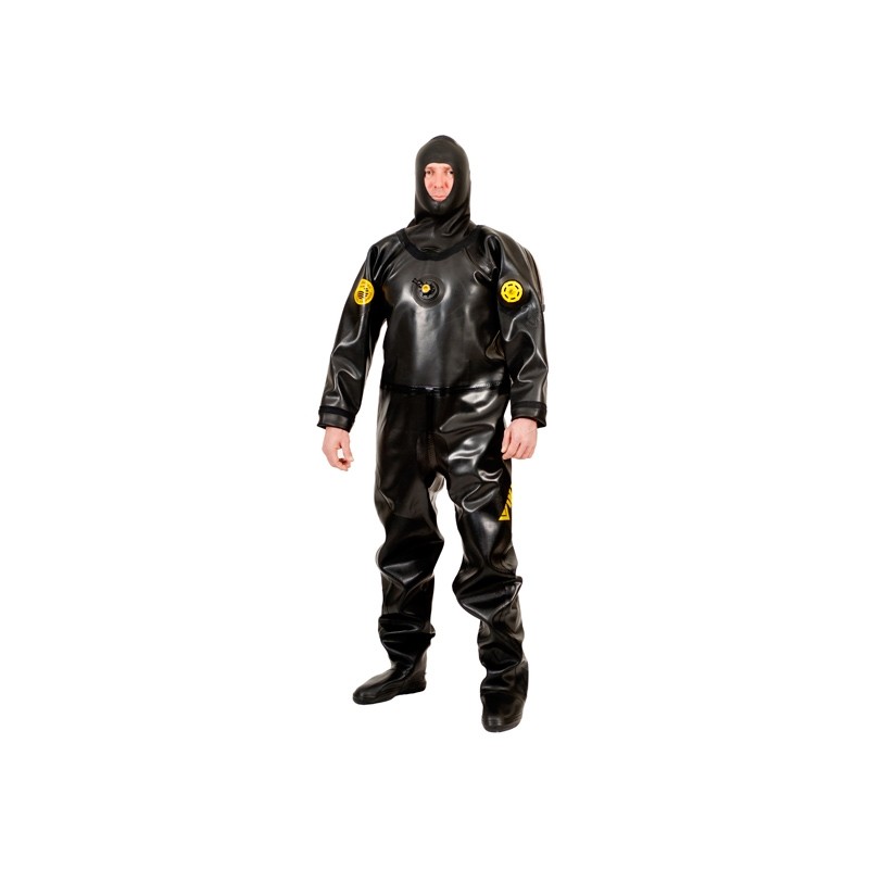 PRO dry suit with latex hood