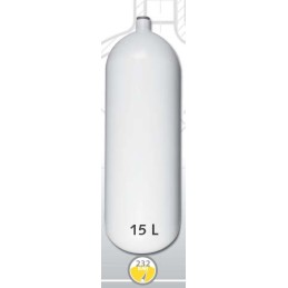 Stahlflasche 15 L Durchmesser 204 mm 230 Bar