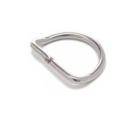 Stainless steel D-ring 50x35 mm, d.5,5 mm 25° bent