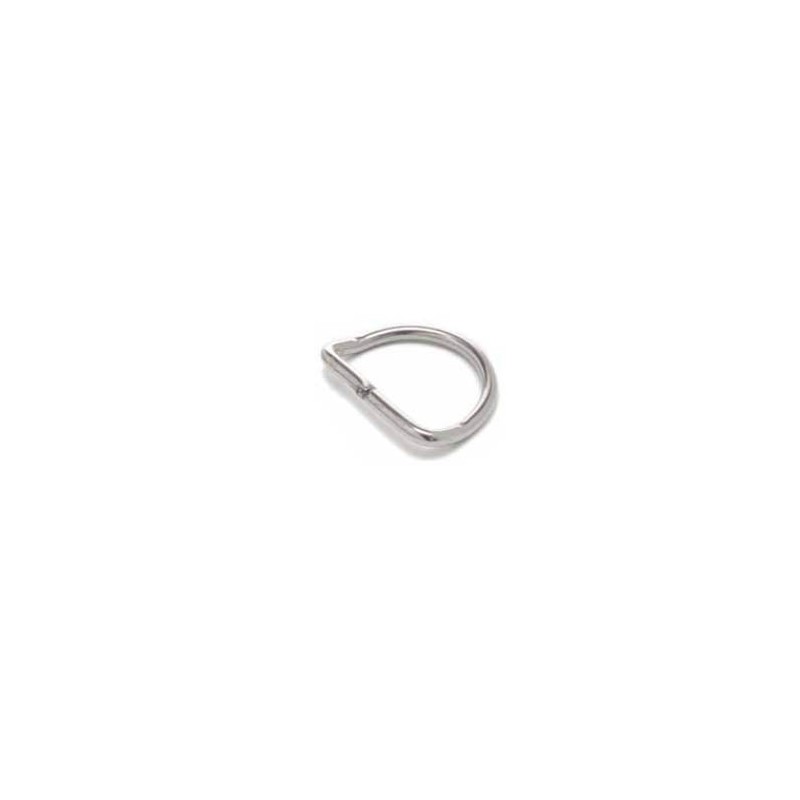 Stainless steel D-ring 50x35 mm, d.5,5 mm 25° bent