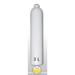 Aluminiumflasche 3 L Durchmesser 111 mm 230 Bar