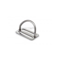 Stainless steel stopper 50 mm, 45° angled D-ring