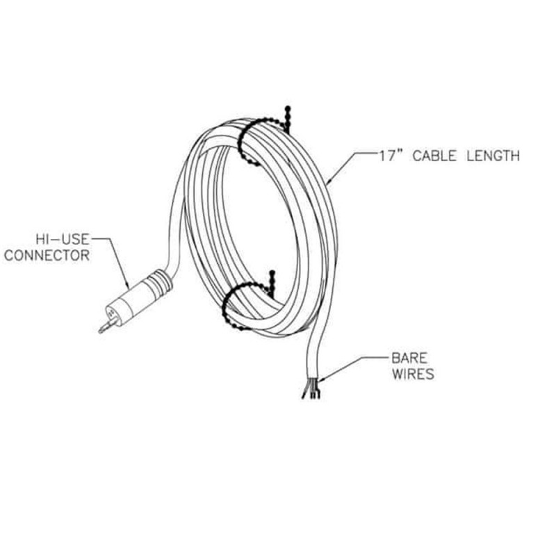 Conector Hi-Use con cable de 43 cm