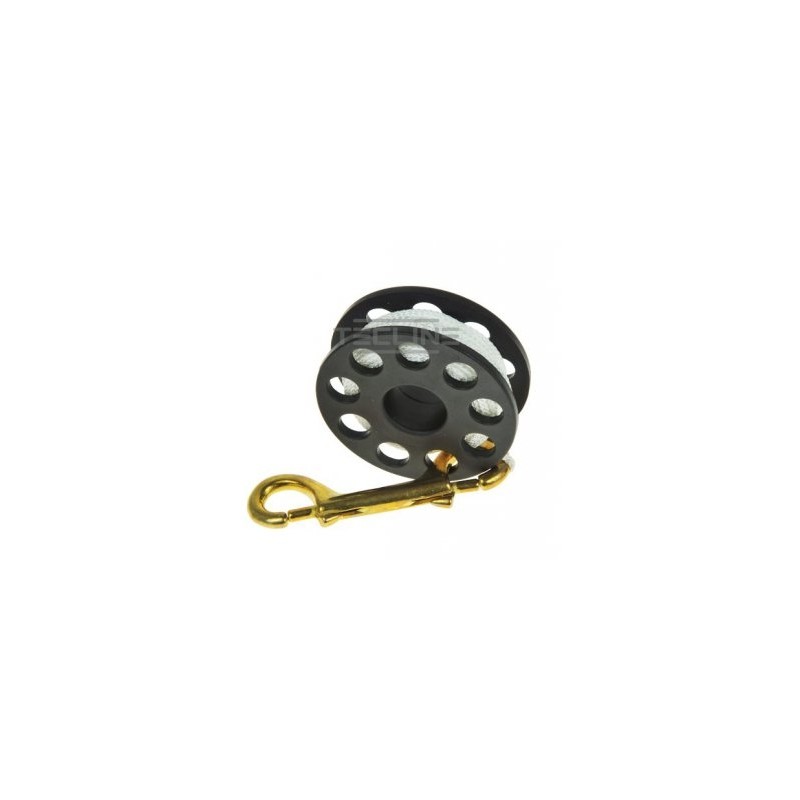 Cord reel with brass carabiner