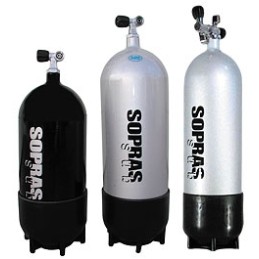 Scuba Tank 15 L 200 bar w. valve, Sopras sub