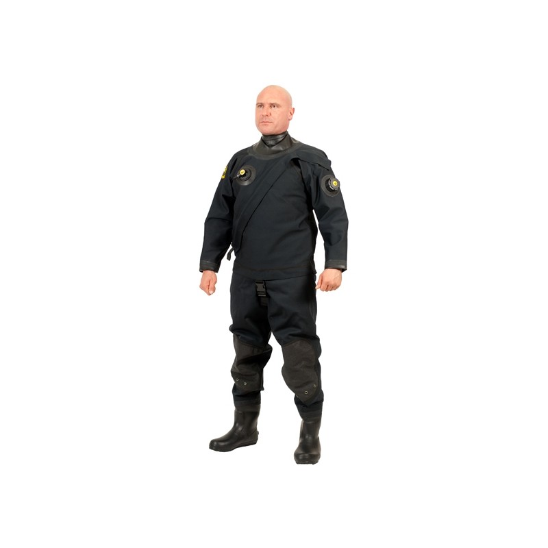 VTS POLYESTER dry suit - front zip with latex hood