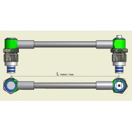 Stainless steel HP hose /w elbow