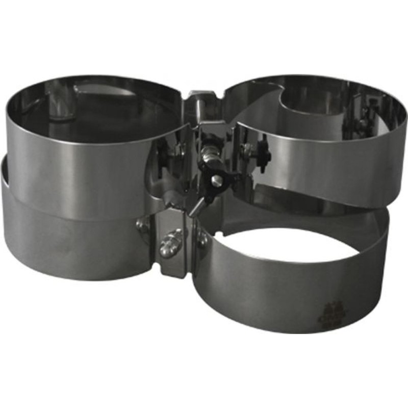 Twin set bands, stainless steel, wide