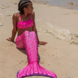 Meerjungfrau Kostüm MALIBU PINK mit Flosse
