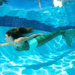 Costume de sirene VERT CELTIQUE avec nageoire