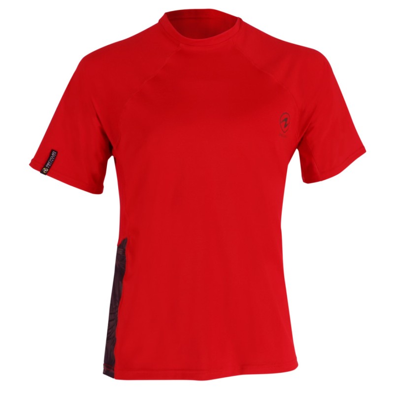 T-shirt rashguard XSCAPE RED men short sleeve