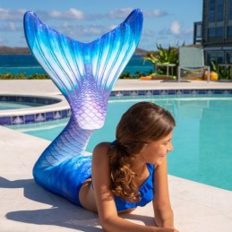 Meerjungfrau Kostüm BLUE LAGOON mit Flosse