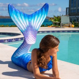 Costume de sirene BLEU LAGOON avec aileron