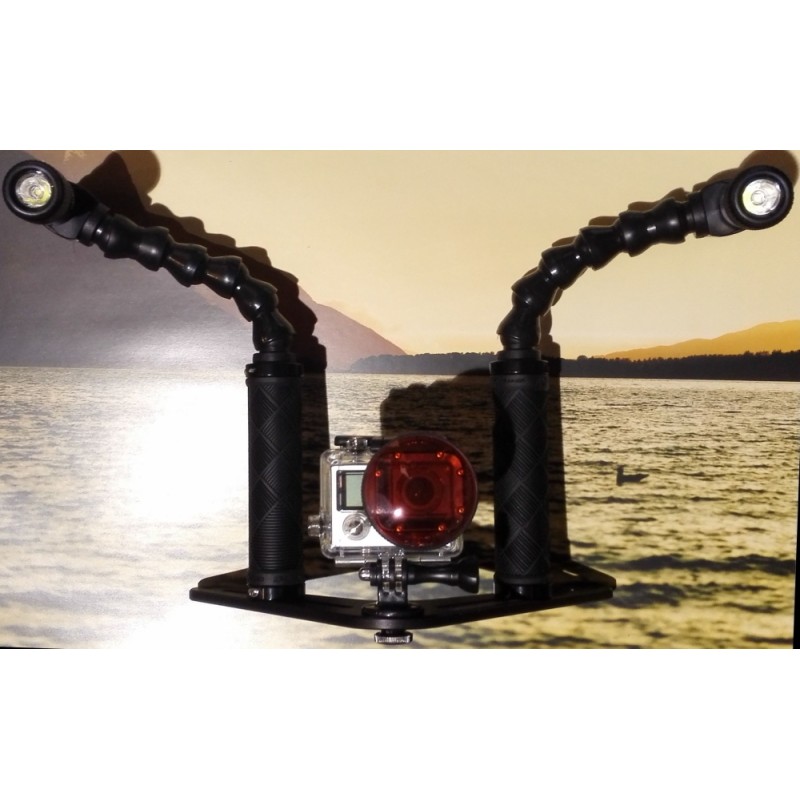 Lampy se základnou a rameny pro podvodní foto a video 2 x 10 W LED