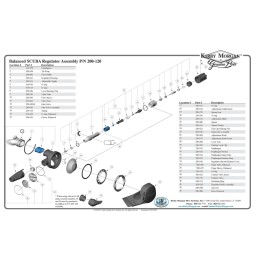200-120 Balanced Scuba Regulator Assembly