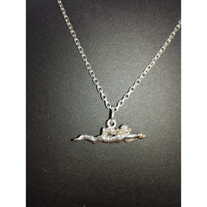 Pendentif argenté pour plongeur - petit Pendentif argenté pour plongeur - petit