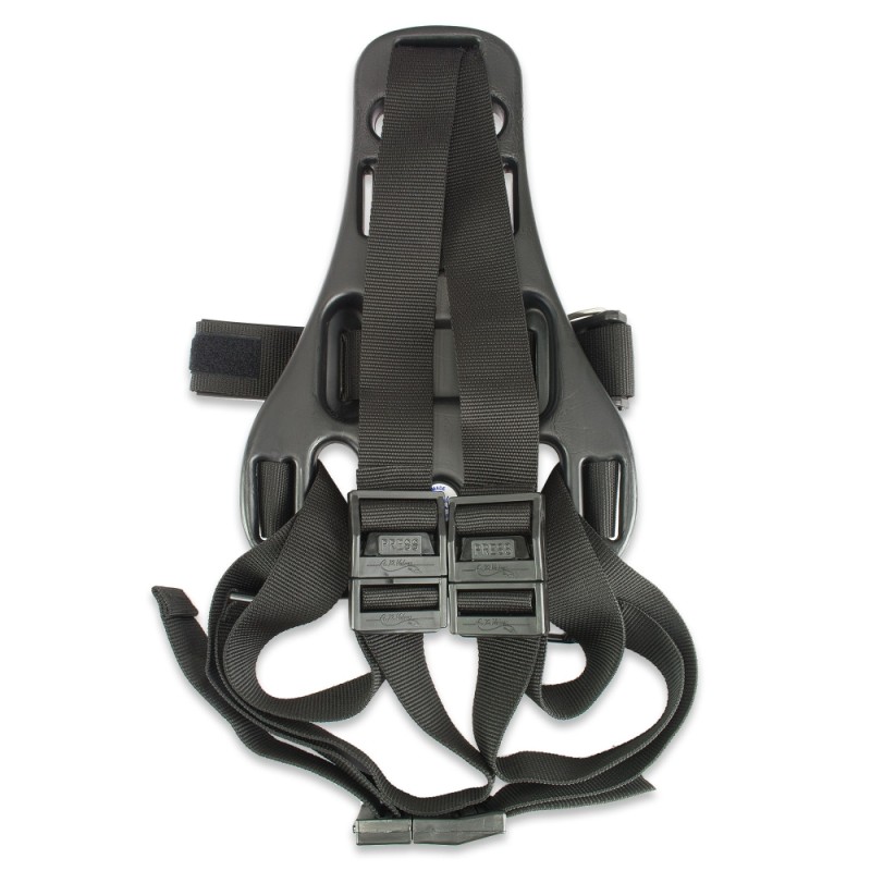 Single bottle harness with back plate - complete
