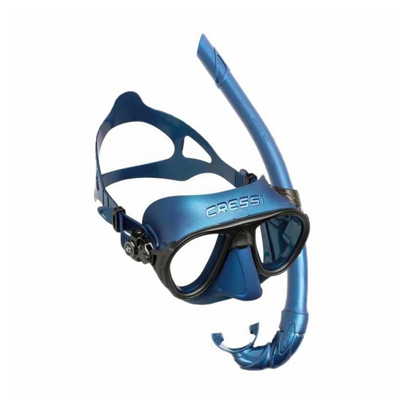 Conjunto de máscara CRESSI CALIBRO y snorkel CORSICA