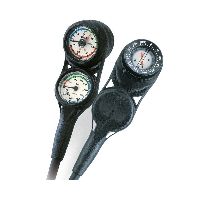 Console - pressure gauge, depth gauge and compass