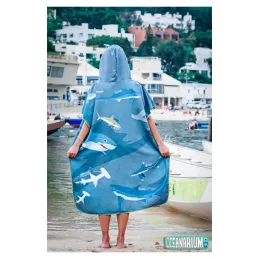 Poncho Cloak Towel Sharks