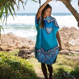 Poncho Changing Poncho Towel - Reef Love S/M