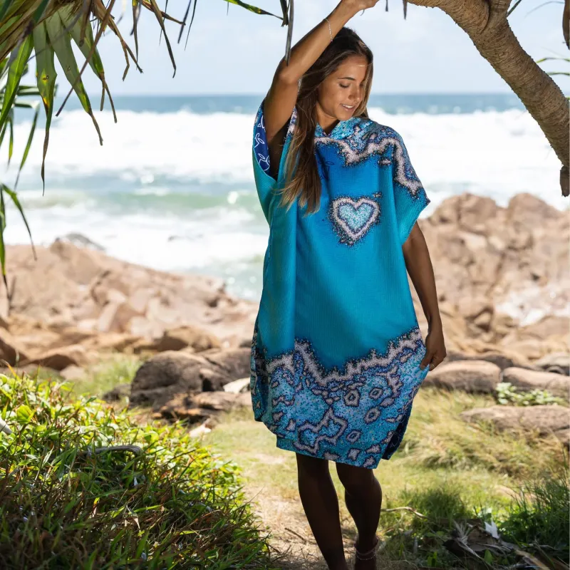 Poncho Changing Poncho Towel - Reef Love S/M Poncho Changing Poncho Towel - Reef Love S/M