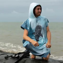 Toalla cambiador Poncho - Tiburón ballena