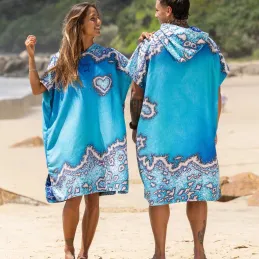 Pončo uterák na prebaľovanie - Reef Love S/M