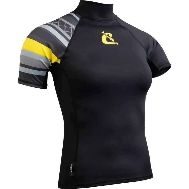 Camiseta Rashguard Cressi Negra, manga corta Camiseta Rashguard Cressi Negra, manga corta