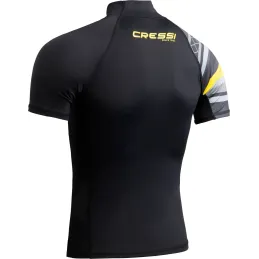 T-shirt Rashguard Cressi Black, short sleeve