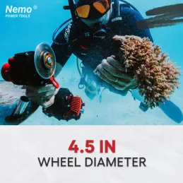 Uhlová brúska, akumulátorová, potápanie V2 NEMO