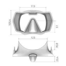 Maska DRAKE Salvimar Bezrámový silikónový pás