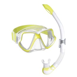 Conjunto Máscara + Tubo + Boya Mares COMBO WAHOO NEON - Conjunto de snorkeling con boya