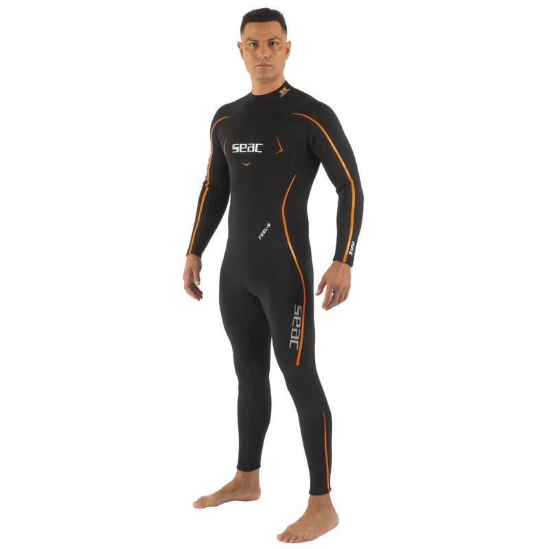 Néoprene long hommes 3mm FEEL-S Seac Sub orange