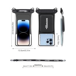 Funda flotante e impermeable para móvil Seawag PRO de 6,9" con certificación IPX8