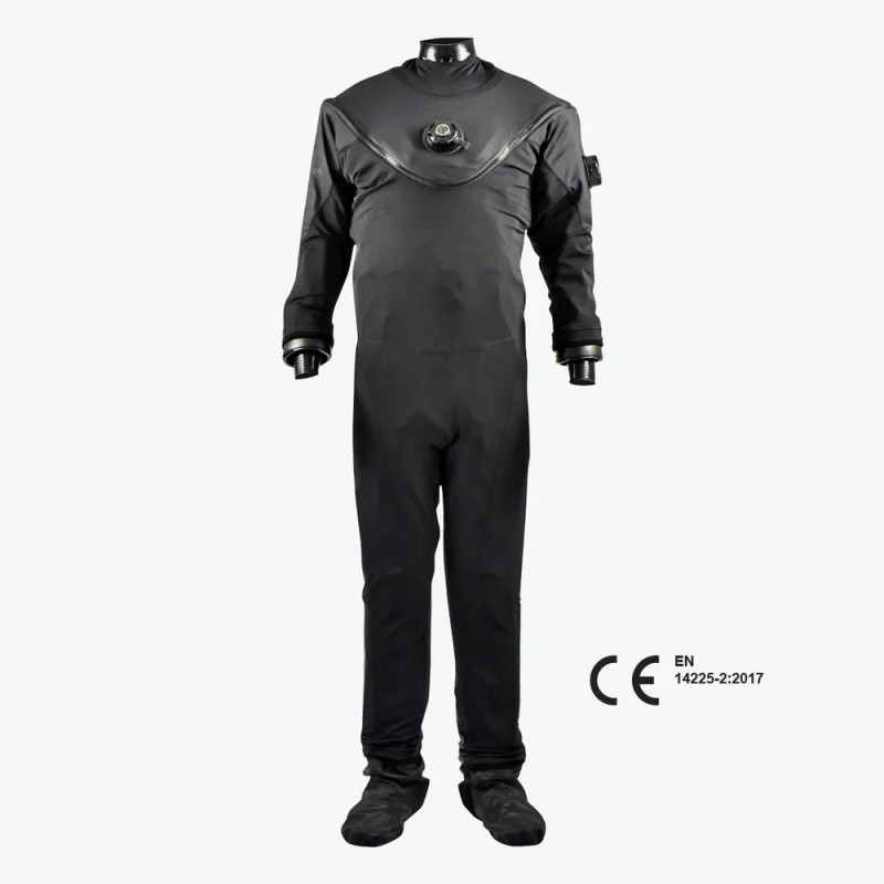 Potápačský suchý oblek FUSION Kraken Lite, čierny
