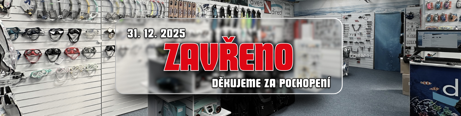 31. prosince zavřeno!